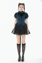 Load image into Gallery viewer, Gothic Academy Striped Puff-Sleeve Blouse IW143 - Gothlolibeauty