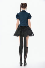 Load image into Gallery viewer, Gothic Academy Striped Puff-Sleeve Blouse IW143 - Gothlolibeauty