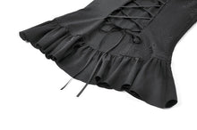 Load image into Gallery viewer, Victorian Gothic Blouse with Ruffled Collar and Layered Lace Bell Sleeves IW147
