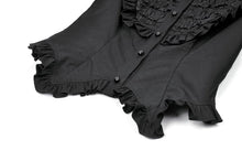 Load image into Gallery viewer, Goth Retro Victorian Lace Ruffle Puff Sleeve Slim Blouse IW150