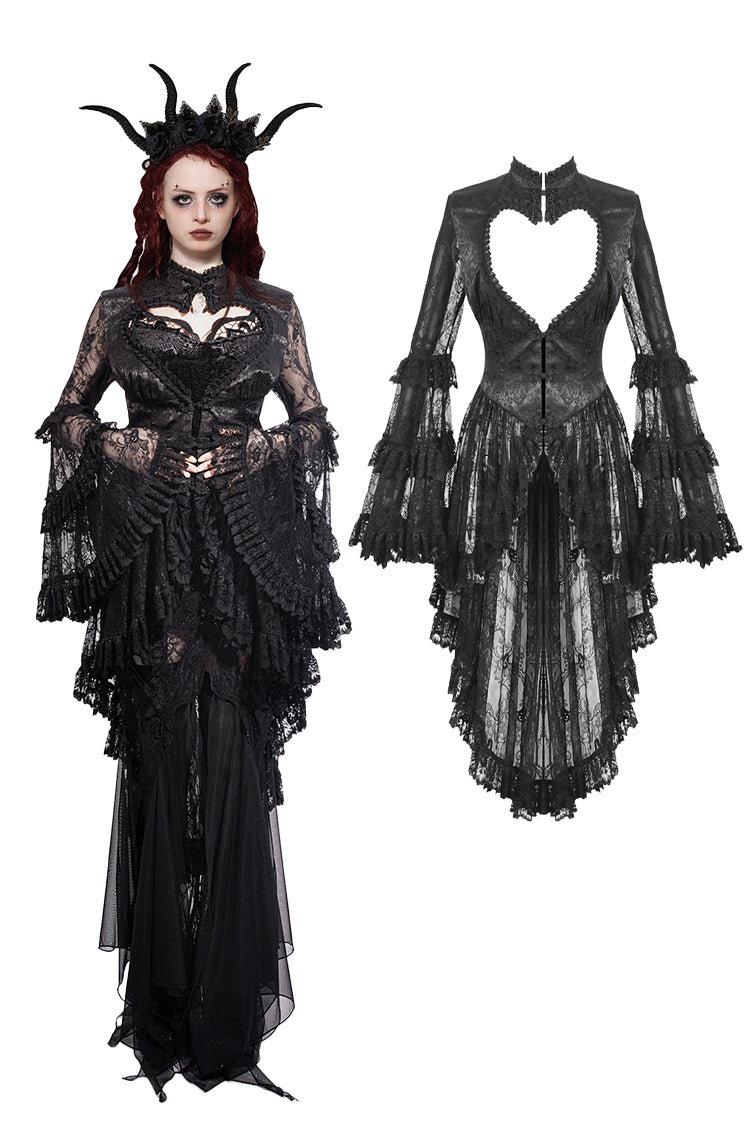Gothic Classic Heart-Shaped Hollow-Out Tailcoat JW269 – DARK IN LOVE