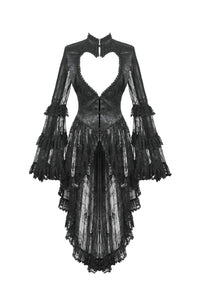 Gothic Classic Heart-Shaped Hollow-Out Tailcoat  JW269