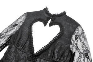 Gothic Classic Heart-Shaped Hollow-Out Tailcoat  JW269