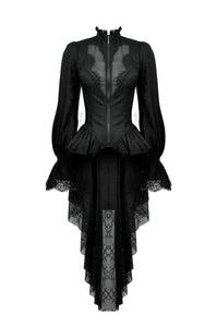 Gothic Hollow Pattern Sheer Tailcoat JW271