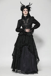 Gothic Hollow Pattern Sheer Tailcoat JW271