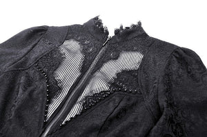 Gothic Hollow Pattern Sheer Tailcoat JW271