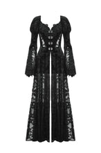 Load image into Gallery viewer, Gothic Embossed Velvet and Lace Long Outwear JW273