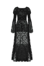 Load image into Gallery viewer, Gothic Embossed Velvet and Lace Long Outwear JW273