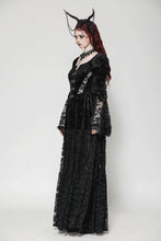 Load image into Gallery viewer, Gothic Embossed Velvet and Lace Long Outwear JW273