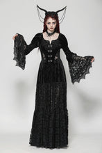 Load image into Gallery viewer, Gothic Embossed Velvet and Lace Long Outwear JW273
