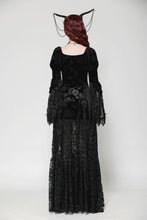 Load image into Gallery viewer, Gothic Embossed Velvet and Lace Long Outwear JW273