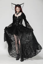 Load image into Gallery viewer, Gothic Embossed Velvet and Lace Long Outwear JW273