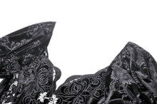 Load image into Gallery viewer, Gothic Embossed Velvet and Lace Long Outwear JW273