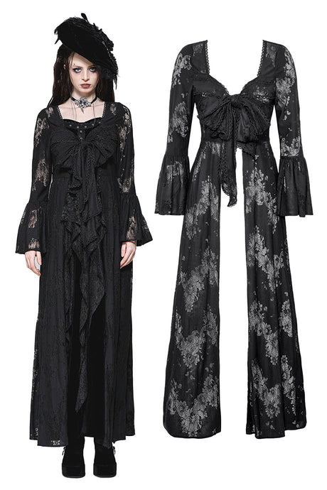 Gothic Lace Trimmed Elegant Long Robe JW274