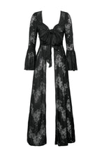 Load image into Gallery viewer, Gothic Lace Trimmed Elegant Long Robe JW274