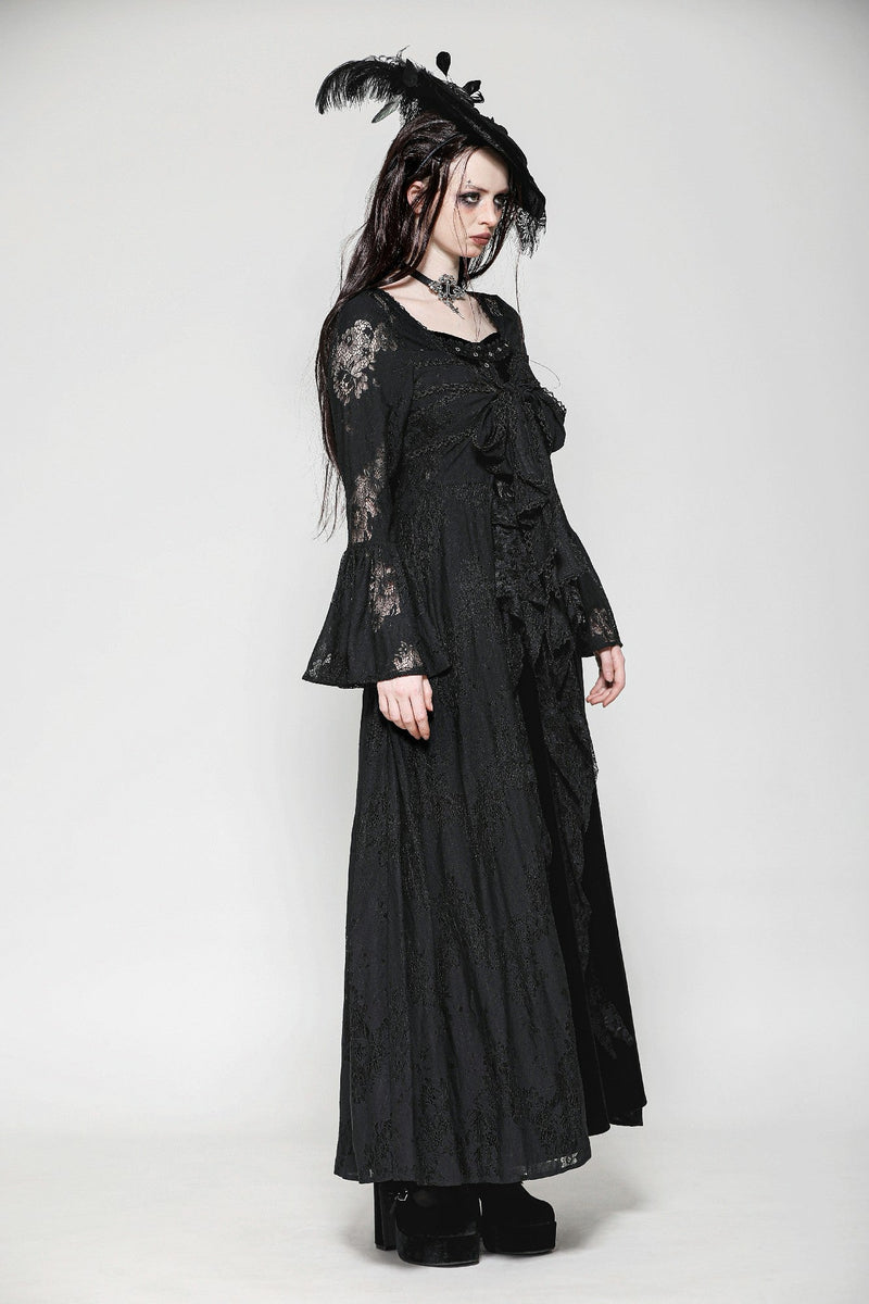 Gothic Lace Trimmed Elegant Long Robe JW274 – DARK IN LOVE