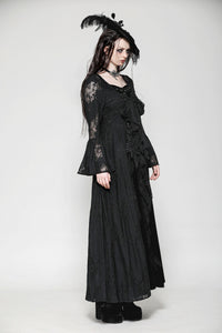 Gothic Lace Trimmed Elegant Long Robe JW274