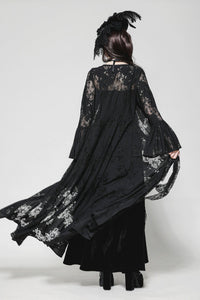 Gothic Lace Trimmed Elegant Long Robe JW274