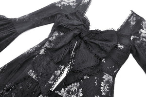 Gothic Lace Trimmed Elegant Long Robe JW274