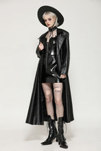 Load image into Gallery viewer, Black deep sea hunter leather long coat JW280BK