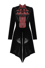 Load image into Gallery viewer, Gothic Red-Black Jacquard Faux Two-Piece Tailcoat JW290