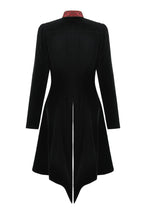 Load image into Gallery viewer, Gothic Red-Black Jacquard Faux Two-Piece Tailcoat JW290