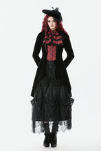 Load image into Gallery viewer, Gothic Red-Black Jacquard Faux Two-Piece Tailcoat JW290