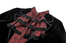 Load image into Gallery viewer, Gothic Red-Black Jacquard Faux Two-Piece Tailcoat JW290