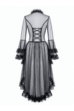 Load image into Gallery viewer, Gothic Retro Sheer Lace Patchwork Deep-V Flare Sleeve Duster JW301