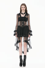 Load image into Gallery viewer, Gothic Retro Sheer Lace Patchwork Deep-V Flare Sleeve Duster JW301