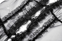 Load image into Gallery viewer, Gothic Retro Sheer Lace Patchwork Deep-V Flare Sleeve Duster JW301