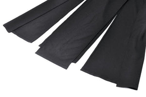 Punk Black Slit Metal Long Skirt KW367