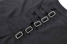 Load image into Gallery viewer, Punk Black Slit Metal Long Skirt KW367