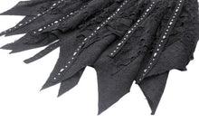 Load image into Gallery viewer, Punk irregular tattered skull  midi-skirt KW340