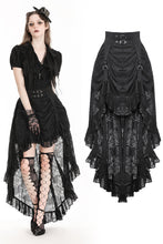 Load image into Gallery viewer, Gothic princess black lace hi-low skirt KW343