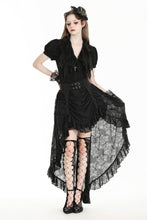 Load image into Gallery viewer, Gothic princess black lace hi-low skirt KW343