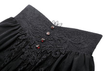 Load image into Gallery viewer, Gothic heart embroidered black maxi skirt KW345