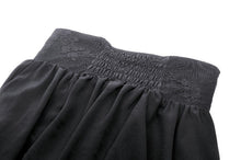 Load image into Gallery viewer, Gothic heart embroidered black maxi skirt KW345