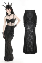 Load image into Gallery viewer, Gothic velvet patch lace elegant mermaid skirt KW347
