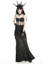Load image into Gallery viewer, Gothic velvet patch lace elegant mermaid skirt KW347