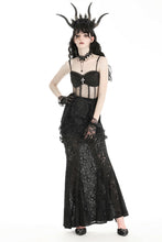Load image into Gallery viewer, Gothic velvet patch lace elegant mermaid skirt KW347