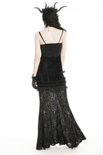 Load image into Gallery viewer, Gothic velvet patch lace elegant mermaid skirt KW347