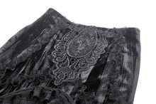 Load image into Gallery viewer, Gothic velvet patch lace elegant mermaid skirt KW347