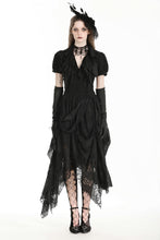 Load image into Gallery viewer, Gothic black distressed lace skirt KW352