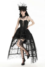Load image into Gallery viewer, Rococo style spiderweb tattered birdcage petticoat long skirt KW354