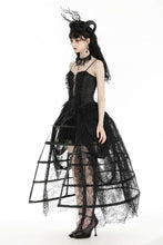 Load image into Gallery viewer, Rococo style spiderweb tattered birdcage petticoat long skirt KW354