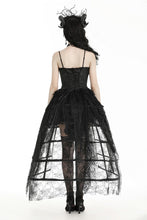 Load image into Gallery viewer, Rococo style spiderweb tattered birdcage petticoat long skirt KW354