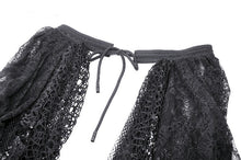 Load image into Gallery viewer, Rococo style spiderweb tattered birdcage petticoat long skirt KW354