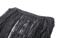 Load image into Gallery viewer, Rococo style spiderweb tattered birdcage petticoat long skirt KW354