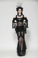 Load image into Gallery viewer, Gothic Lace and Mesh Mermaid Skirt KW365